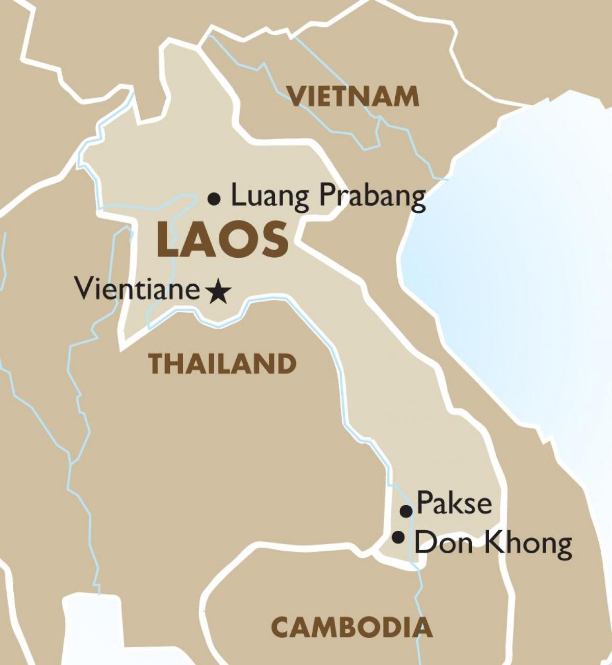 Mapa da capital do laos 