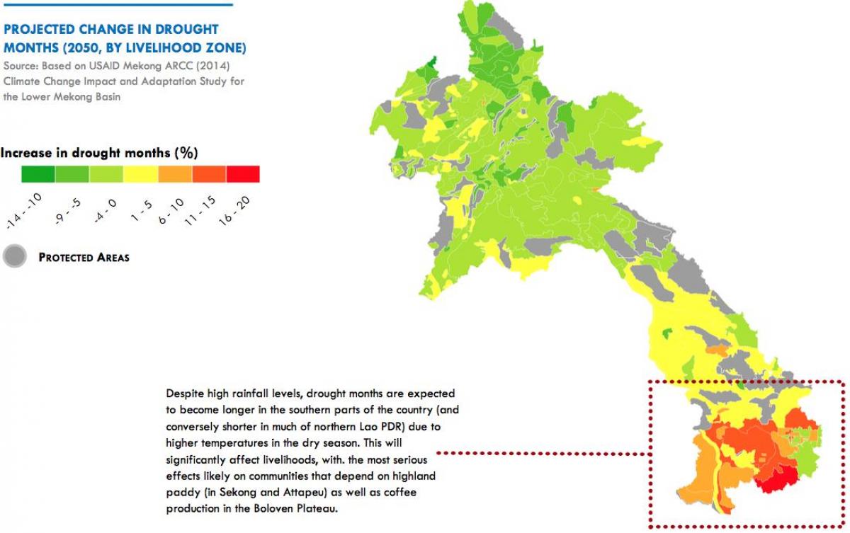 Mapa do laos clima