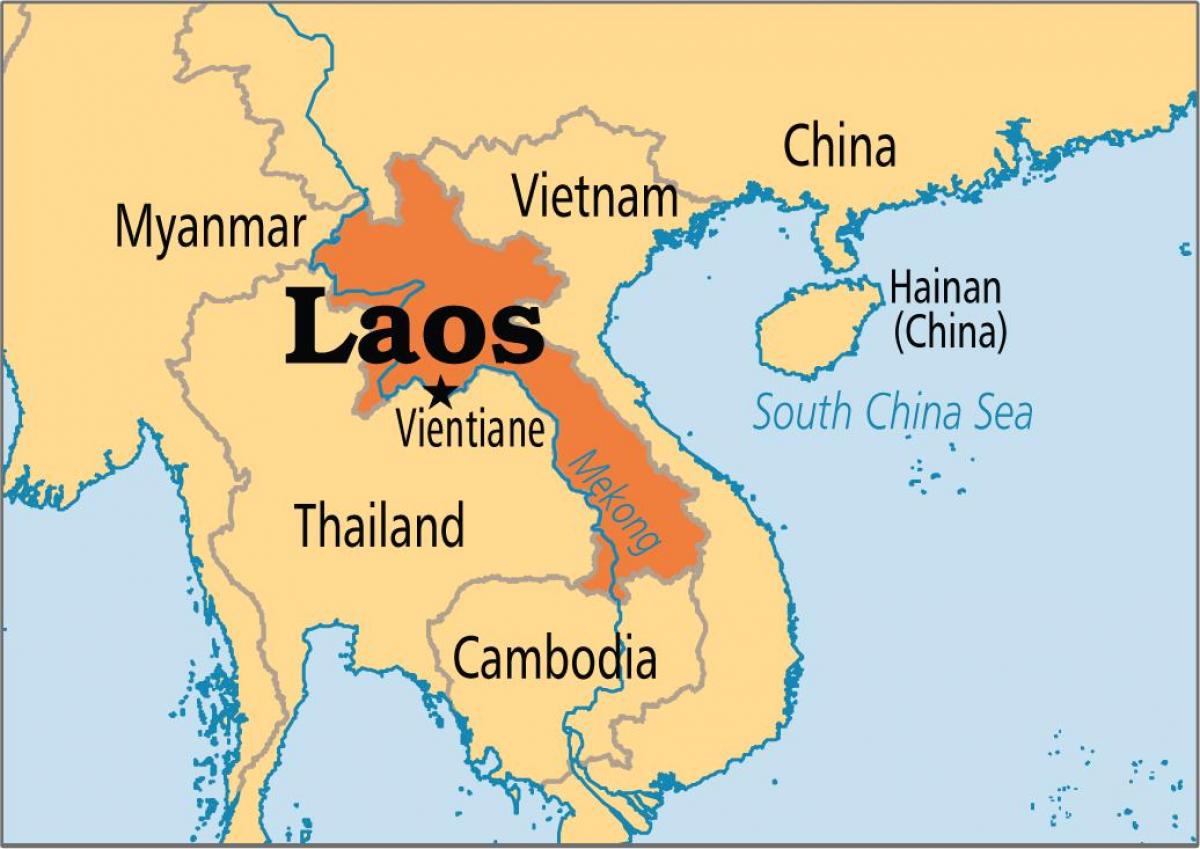 laos país no mapa