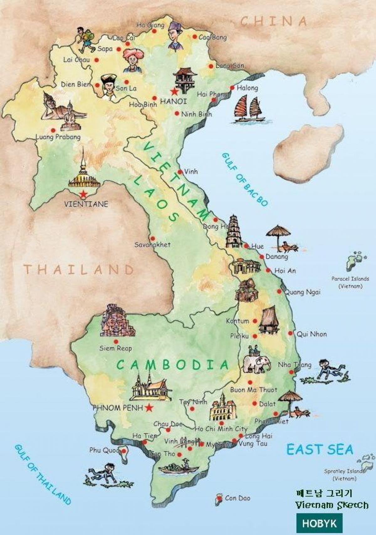 laos atrações mapa