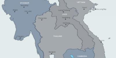 Mapa do norte do laos