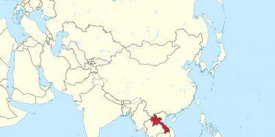 Mapa do laos ásia