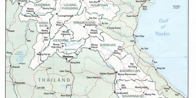 Mapa do laos viagens