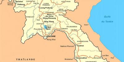 Laos localização no mapa