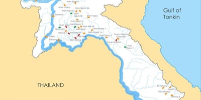 Mapa do laos rio
