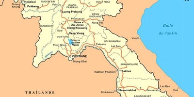 Mapa do sul do laos